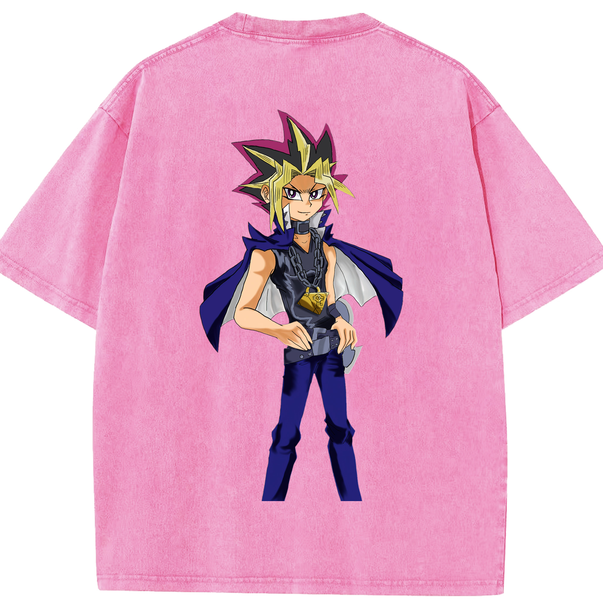 （画像用） 遊☆戯☆王 Yu-Gi-Oh! 綿100% ヴィンテージ風 半袖Tシャツ（背面プリント）